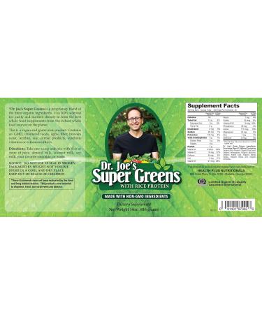 Dr. Joe s Super Greens - Premium Vegan Superfood Powder with Rice Protein | Boost Energy & Nutrition - Buy Online on GoSupps.com