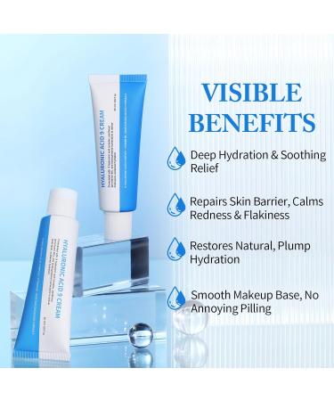 NUNUDA Hyaluronic Acid 9 Face Moisturizer Daily Moisturizing Cream with Centella Asiatica Vitamin B5 for All Skin Types Soothing & Deep Hydrating Skin Care Lightweight Non-Greasy 1.69 fl.oz - Buy Online on GoSupps.com