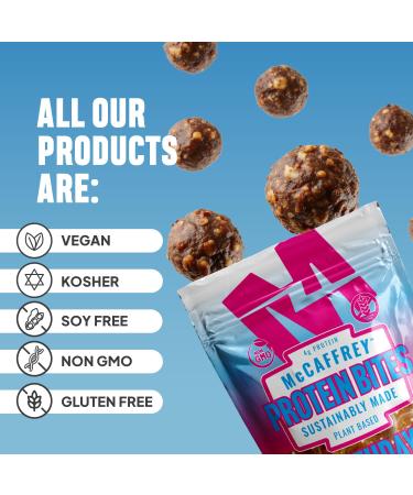 McCaffrey Protein Bites Birthday Cake Flavor 6 Multi-Serving 4oz Bags 4g of Protein per Serving Gluten-Free, Vegan, High Fiber Energy Snack for Active Families - Buy Online on GoSupps.com