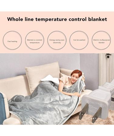 Plplaaoo Electric Heated Blanket - Safe Thermal Flannel Blanket with 6 Heating Levels for Home & Office - Ideal for Bedrooms & Living Rooms (EU220V) - Buy Online on GoSupps.com