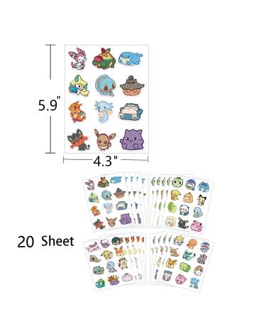 Anime Cartoon Temporary Tattoos Stickers - Kids Birthday Party Favor Decorations - 20 Sheets - Buy Online on GoSupps.com