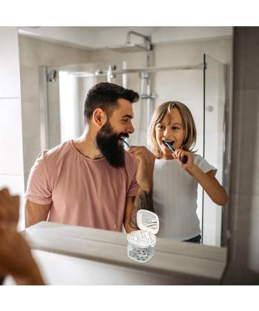 Buy NGUMS White Aligner Case - Hierarchical Hollowed-Out Holder with Mirror & Brush | Food Quality Travel Utensils for Night Mouth Protection & Oral Care - Buy Online on GoSupps.com