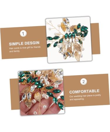 Didiseaon Wedding Headpiece Silver Leaf Tiara Womens Headpiece Bridal Hair Clip Hair Clip for Wedding Girl Headpiece Rhinestone Hair Clips Metal Bride Hair Comb Glass - Buy Online on GoSupps.com