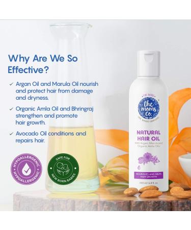 The Moms Co. Natural 10-in-1 Baby Hair Oil with Argan, Marula & Avocado - 200 ml - Buy Online on GoSupps.com