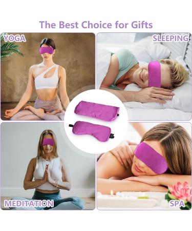 Silk Weighted Eye Pillow & Mask Set for Relaxation, Meditation, Yoga | Hot & Cold Compress, Headache Relief | 2 Pack - Buy Online on GoSupps.com
