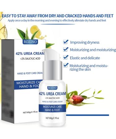 Urea 42% Foot Cream Cracked Heel Repair Cream Foot Cream for Cracked Heels And Dry Skin 42% Urea Cream & 2% Salicylic Acid for Callus Remover & Nourishes Soften Rough Cracked Dead Skin(60g) - Buy Online on GoSupps.com