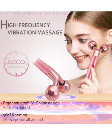3D Face Roller Massager Kit - Electric T Shape Facial Massager Set for Skin Rejuvenation - Buy Online on GoSupps.com