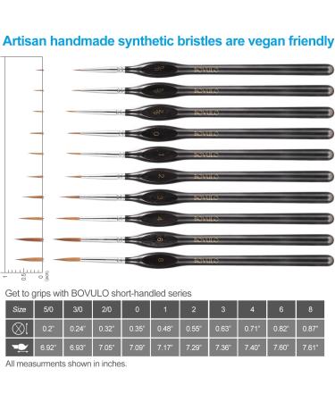 10PCS Detail Paint Brush Set by BOVULO - Miniature Painting Brushes for Warhammer 40k Figures - Fine Detailing Art Brushes - Buy Online on GoSupps.com