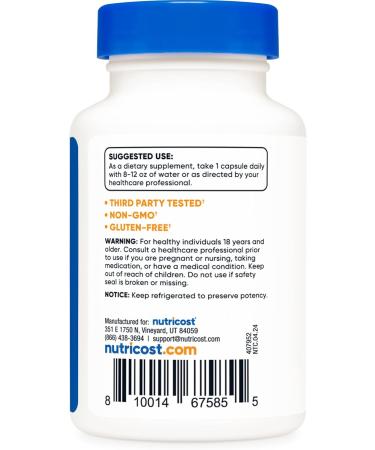Nutricost Probiotic Complex (10 Billion CFU) 60 Capsules - Acidophilus Plus 9 Other Probiotics Non-GMO Gluten Free Supplement - Buy Online on GoSupps.com