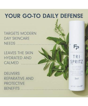 Tri-Spritz 3 in 1 Facial Mist | All Natural Daily Face Spray with Blue Light Protection | Repair & Hydrate (100 ML - Buy Online on GoSupps.com