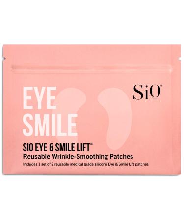 SiO Beauty Eye & Smile Lift | Eye & Smile Anti-Wrinkle Patches 2 Week Supply | Overnight Smoothing Silicone Patches for Wrinkles and Fine Lines Beige