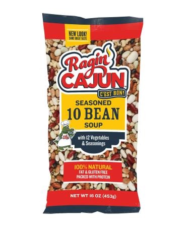 Seasoned Ten Bean Soup 16 oz Ragin Cajun (Pack of 1) Ten Bean Soup 16 oz (Pack of 1)