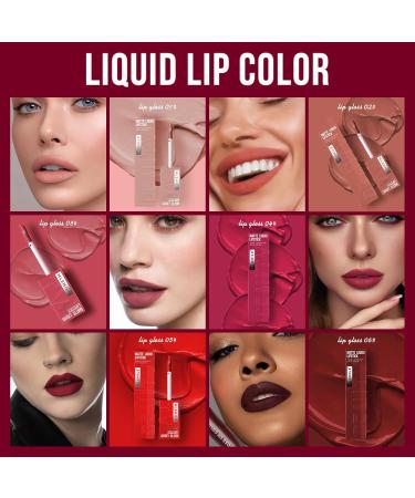 Liquid Matte Lipstick Set - Long Lasting Waterproof Non-Stick for Women | 1 Fl Oz | Choose Color #1 #2 or #3 - Buy Online on GoSupps.com