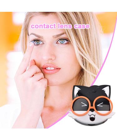 Buogint Contact Lens Travel Case | Portable Contact Glasses Storage Holder Box | Eye Contacts Organizer Contact Lens Care Products Squirrel Design Black - Buy Online on GoSupps.com