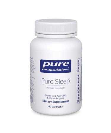 Pure Encapsulations Pure Sleep Melatonin-Free Calming Sleep Supplement for Relaxation Support- Ashwagandha, Saffron & Valerian Gluten-Free, Hypoallergenic, Non-GMO 60 Count (30 Servings)