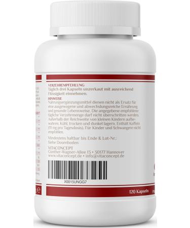 Vitaconcept I Green Burner High Dose - 120 Vegan Capsules with Guarana Green Coffee Beans Green Tea & Black Pepper | Doctor-Developed in Germany - Buy Online on GoSupps.com