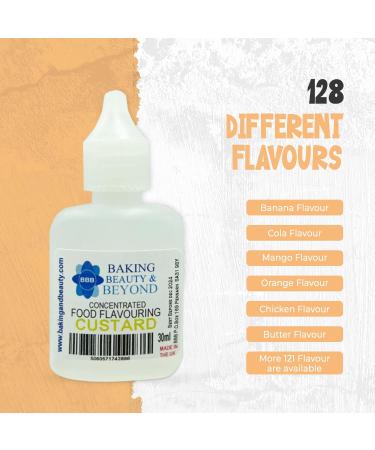 Baking Beauty and Beyond Concentrated Food Flavouring Oil - Dozen of Professional Quality Food Grade Flavouring Oil for Candy Making Baking Cooking Lip Balm and Lip Gloss - Custard (30ml) - Buy Online on GoSupps.com