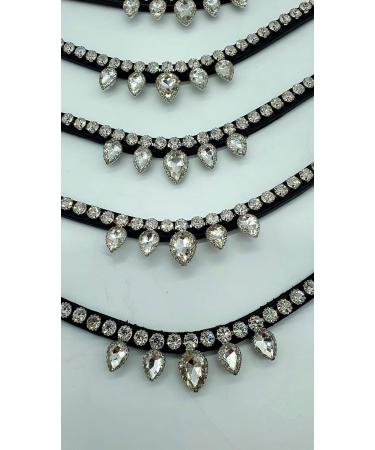 Tyssons Breeches Herring Band Drops Diadem - Luxury Leather Glitzer Strass Belt for Minishetty Shetty Pony & WB - Shop Internationally - Buy Online on GoSupps.com