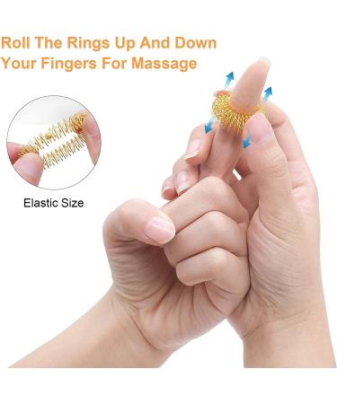 ZDF 25-Piece Finger Massage Rings - Spiky Sensory Stress Reducer Acupressure & Osteoarthritis Relief - 5 Color Options - Buy Online on GoSupps.com