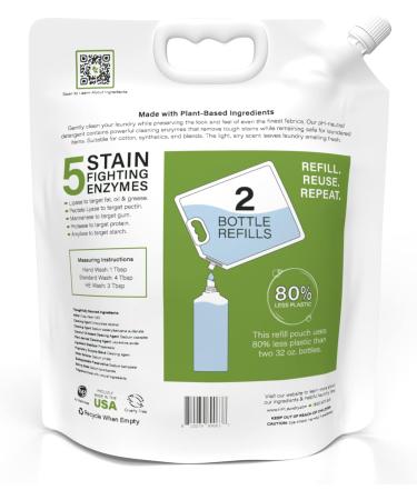 Heritage Park All-Purpose Shore Breeze Laundry Detergent - Lightly Scented pH-Neutral Ultra Concentrated with Stain-Fighting Enzymes (64 fl oz Refill Pouch) - Shop Internationally - Buy Online on GoSupps.com