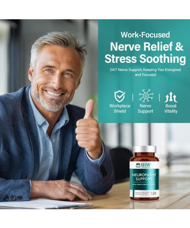 IHW Nerve Savior for Neuropathy with 600 Mg Alpha Lipoic Acid & B Vitamins Soothe Discomfort for Specifically Designed for Feet Hands Legs Back and Neck 120 Capsules - Buy Online on GoSupps.com