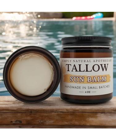 Natural Grass-Fed Tallow Sun Balm with Non-Nano Zinc Oxide Chemical-Free Skin Protection - Buy Online on GoSupps.com