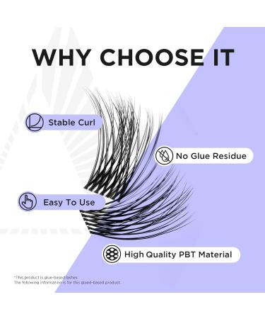 Beyelian C Curl Cluster Eyelashes - 48 PCs DIY Individual Lashes (10-16mm) with Super Thin Transparent Band - Perfect for At Home Use - Buy Online on GoSupps.com