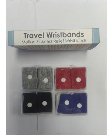 Acupressure Tape & Bracelets for Nausea Relief | Anti-Emetic Wrist Bands in Black Gray Blue & Red - Buy Online on GoSupps.com