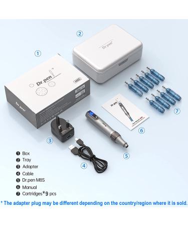 Dr.Pen Ultima M8S 2023 Microneedling Pen Bundle | 9x 0.25mm Cartridges | Professional Wireless Skin Pen for Face, Body & Beard - Buy Online on GoSupps.com