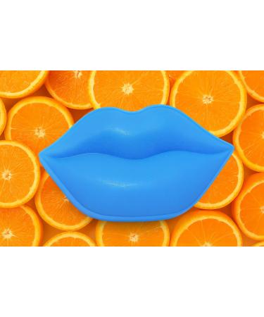 2 in 1 Lip Care Kit with Sweet Orange Lip Scrub and Sleeping Mask for Dry Chapped Lips Deep Nourishing Moisturizing Treatment (Blue 1 count) Blue 1 Count (Pack of 1)