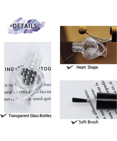Agidea 5ml Heart Shape Nail Polish Bottles - Empty Sample Containers with Brushes & Funnels for Nail Art - Travel Size (6 Pack) - Buy Online on GoSupps.com
