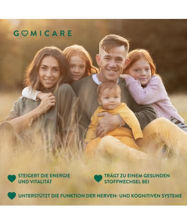 Gomicare Multivitamin Rubber - 14 Sugar-Free Vegan Vitamins & Minerals - Folic Acid Vitamin D B12 A B6 C E - 60 Gummies - Gluten & Lactose-Free - Buy Online on GoSupps.com