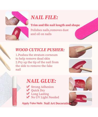 LuckForever 240pc Coffin Press on Nails Medium White Acrylic Ballerina Nails | Short Full Cover False Nails with Adhesive Tabs for Easy Application - Buy Online on GoSupps.com