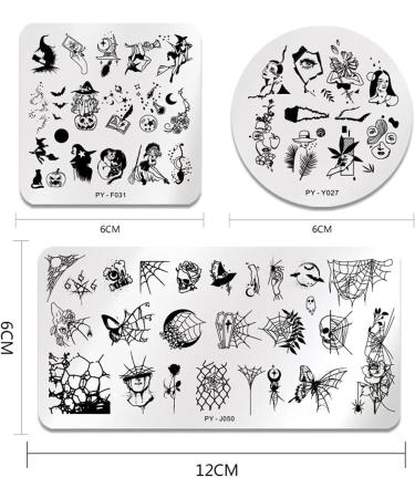 Yzdkj Halloween Nail Stamping Plates - Snowflake Pattern Nail Art - Stainless Steel Stencils for Festive Designs - International Shipping Available - Buy Online on GoSupps.com