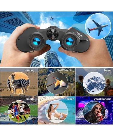 10-30x50 High Powered Military Zoom Binoculars for Adults  Daily Waterproof/BAK7 Prism/FMC Lens HD Professional Binoculars for Bird Watching Hunting Concerts (10-30x50  Zoom) 10-30x50 Black - Buy Online on GoSupps.com