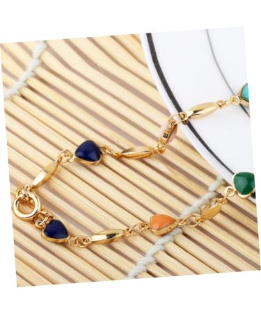 SOIMISS 3pcs Colorful Bracelet Festival Gift Heart Shape Bracelet Slap Bracelet Women Wrist Chain Bracelet for Women Birthday Gifts Adjustable Bracelet Bracelets Women Bracelet Zircon - Buy Online on GoSupps.com