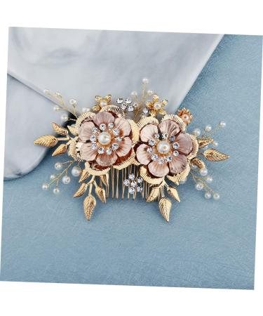 Angoily Wedding Hair Clip Decorative Hair Combs Wedding Hair Comb Gold Hair Clips Rhinestone Hair Side Combs Bridal Headpiece Bridal Headdress Tiara Vintage Props Bride - Buy Online on GoSupps.com