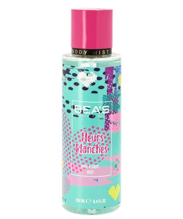 BEA'S Hair & Body Fragrance Mist 8.4 Fl Oz / 250 mL Fleurs Blanche Notes of Vanilla & Lily Almond Floral