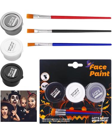  Zunishaone Adult Body Paint - Washable Makeup Cream 3-Color Water-Soluble Face Makeup Kit for Costumes Adults Women Clown Vampire Witch Skeleton - Buy Online on GoSupps.com