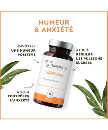 GRIFFONIA | Stress and Anxiety Reduction | Sweet Pulse Control | Mood Management | 90 Vegan Capsules | 668 mg per Dose | Made - Buy Online on GoSupps.com