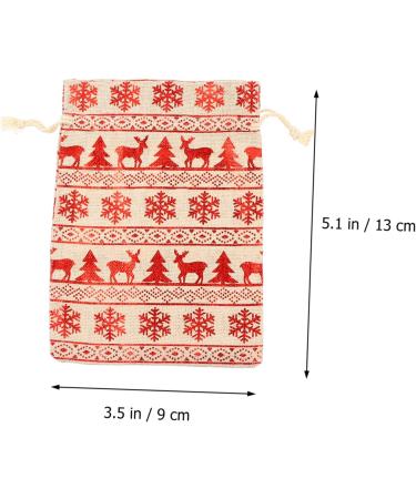 RORPOIR Chrismas 1 Set Christmas Bag Mini Candy Bags Mini Drawstring Bags Christmas Container Elk Jute - Buy Online on GoSupps.com