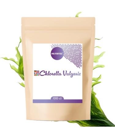 100 % Chlorella Vulgaris 1000 comprim s 500 mg d'algue par presslinge sans additifs hautement dos v g talien 5000 mg de chlorella 112 5 mg de chlorophylle 20 mg de carotiniode par