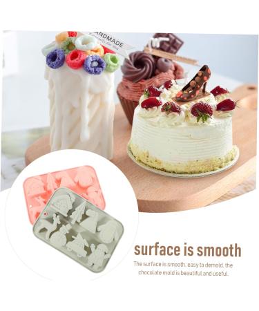 ABOOFAN 2pcs Christmas Cake Mold Silicone Christmas Baking Mold Cookie Molds Candy Baking Mold Chocolate - Buy Online on GoSupps.com
