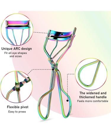 Sibba Eyelash Curlers with 10 Refill Silicone Pads Rose Golden Eyelashes Curler for Women Lash Curler Easy to Curl Eyelashes Naturally and Fits All Eye Shapes (Multicolor) - Buy Online on GoSupps.com