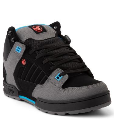 DVS Men's Militia Boot Skate Shoe 9.5 Black Fiery Red Blue
