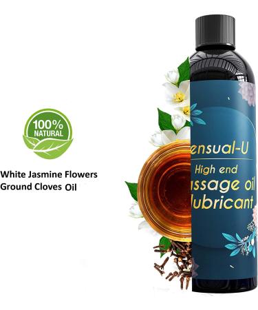 Organic Jasmine & Clove Massage Oil for Muscle Care, Pain Relief & Full Body Therapy - For Men, Women, and Couples - Buy Online on GoSupps.com