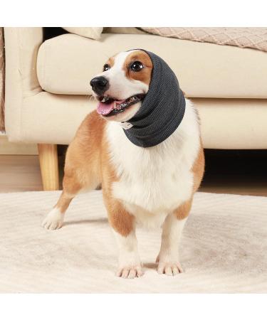 Cozy Dog Scarf & Earmuffs - Warm Neck & Ear Comfort for Pets | Calming Hoodies in Gray - International Shipping - Buy Online on GoSupps.com
