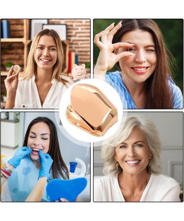 Gold Caps for Teeth - 14k Gold Finish Gold Tooth Caps | Small Single Tooth Top Gold Plated Single Tooth Caps Plain Single Tooth Caps for Stylish and Eye Catching Look Rose Gold - Buy Online on GoSupps.com