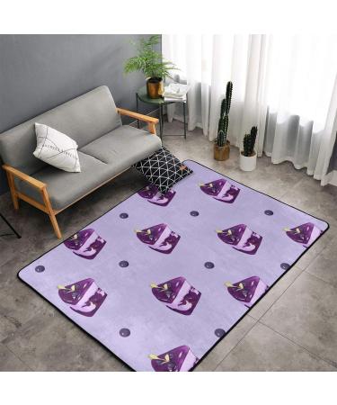 Flannel Carpet Blueberry Cake Pattern 60 x 39 in Non-Slip Durable Suitable for Living Room and Office Bedroom - Buy Online on GoSupps.com